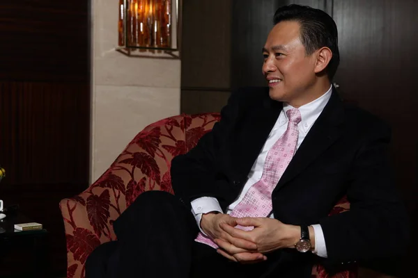 Liuping Dåvarande President Och Direktör Chang Automobile Group Corp Poserar — Stockfoto
