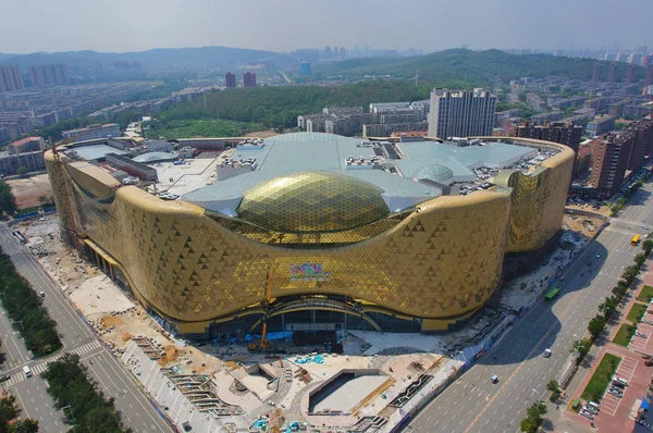 Luftaufnahme Der Anshan Xinglong Maulwurfwelt Einem Urbanen Komplexen Projekt Form — Stockfoto
