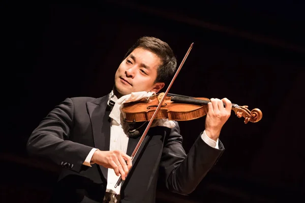Japansk Amerikansk Violinist Uppträder Konsert Guangzhou Stad Södra Kinas Guangdong — Stockfoto