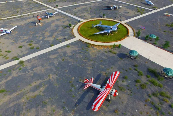 Vista Aérea Mais Aviões Segunda Guerra Mundial Exibição Primeiro Museu — Fotografia de Stock