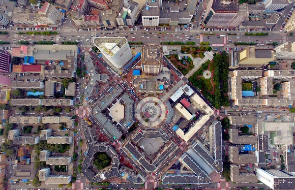 Vue Aérienne Grand Diagramme Bagua Monde Couvrant 000 Mètres Carrés — Photo