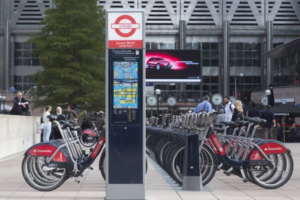 Bicycles London Bike Sharing Service Santander Cycles Also Known Boris — Stock Photo, Image