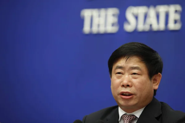 Yang Jiacai Elnöke Kínai Bankfelügyeleti Bizottság Cbrc Részt Vesz Egy — Stock Fotó