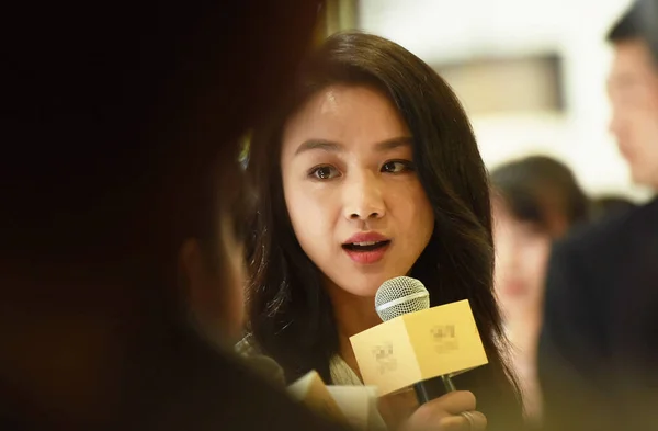 Atriz Chinesa Tang Wei Participa Evento Promocional Para Shopping Center — Fotografia de Stock