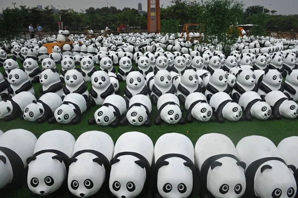 Dev Panda Heykeller Foshan Şehir Güney Çin Guangdong Eyaleti Eylül — Stok fotoğraf