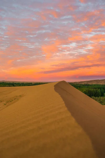 Lanskap Gurun Badain Jaran Alxa Panji Kanan Daerah Otonomi Mongolia — Stok Foto