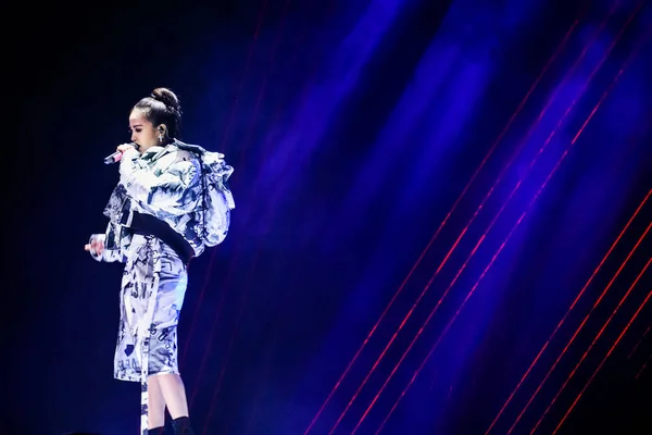 Taiwanese Singer Jolin Tsai Performs Concert Alibaba Membership Festival Shanghai — Stock Photo, Image