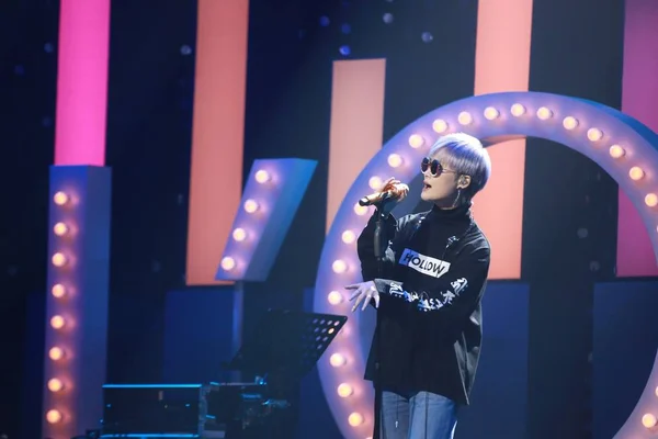 Chinese Singer Yuchun Chris Lee Performs Shine Way Music Party — Stock Photo, Image