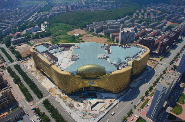Vista Aérea Anshan Xinglong Mole World Projeto Complexo Urbano Que — Fotografia de Stock