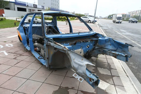 Vůz Zombie Který Majitel Opustil Zaparkovaný Veřejných Parkovištích Changchun Severovýchodní — Stock fotografie