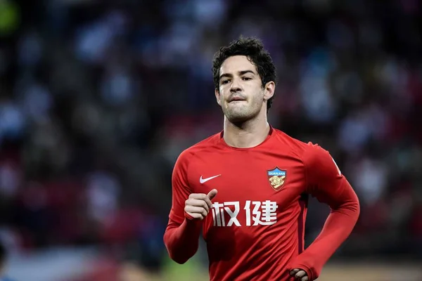 Futebolista Brasileiro Alexandre Rodrigues Silva Conhecido Como Pato Tianjin Quanjian — Fotografia de Stock