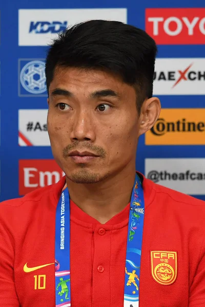 Zheng Zhi Von Der Chinesischen Fußballnationalmannschaft Der Männer Nimmt Einer — Stockfoto