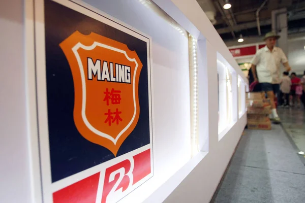 Visitante Pasa Por Stand Shanghai Maling Aquarius Ltd Durante Una — Foto de Stock