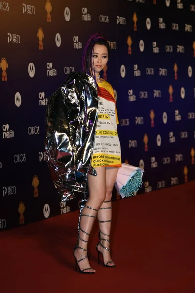 Cantante Cinese Jane Zhang Zhang Liangying Arriva Sul Tappeto Rosso — Foto Stock