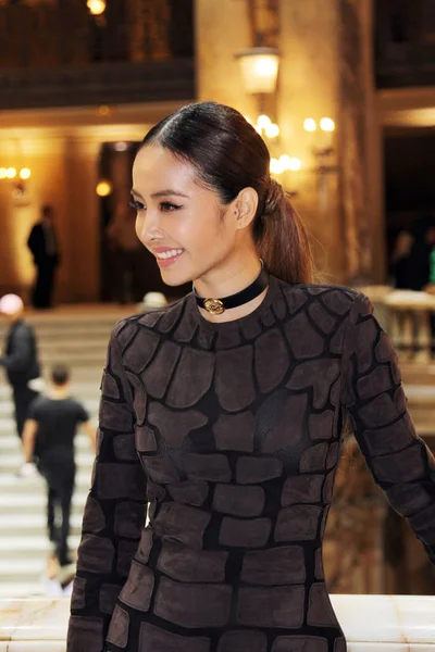 Chanteuse Taïwanaise Jolin Tsai Arrive Pour Défilé Mode Balmain Lors — Photo