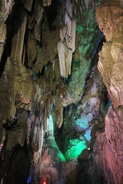 Vnitřní Pohled Yinshui Jeskyně Čína Nejdelší Krasové Jeskyně Asi 5180 — Stock fotografie