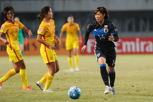 Mami Muraoka Japón Gotea Contra China Partido Semifinales Durante Campeonato — Foto de Stock