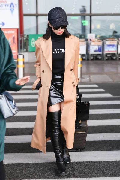 Chinese Singer Actress Victoria Song Song Qian Pictured Beijing Capital — Stock Photo, Image