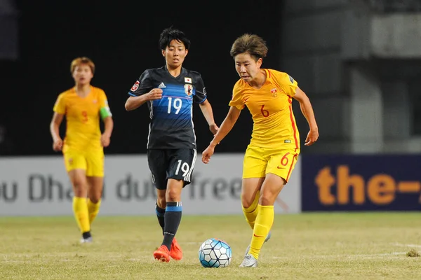 Liu Jing Van China Gelijk Daagt Riko Ueki Van Japan — Stockfoto