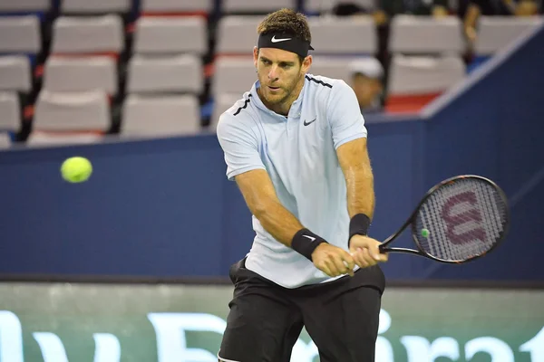 Juan Martin Del Potro Aus Argentinien Erwidert Andrey Rublev Aus — Stockfoto