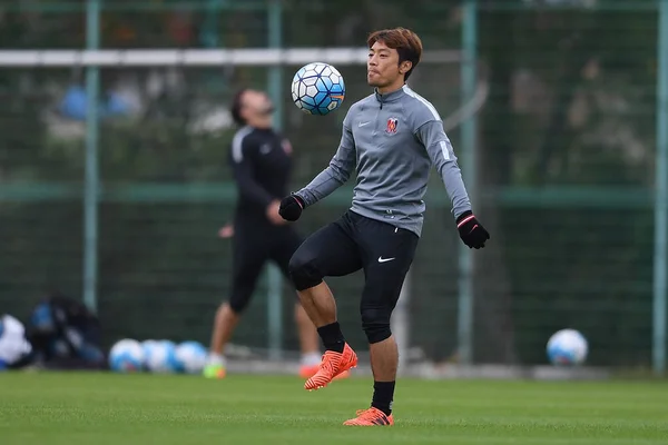 Jogadores Urawa Red Diamonds Japão Participam Uma Sessão Treinamento Para — Fotografia de Stock