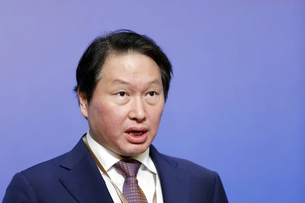 Fil Gruppens Ordförande Och Chey Tae Vann Deltar Konferens Shanghai — Stockfoto