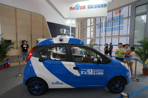 Egy Autó Által Támogatott Baidu Független Drivers Guild Idg Technológia — Stock Fotó