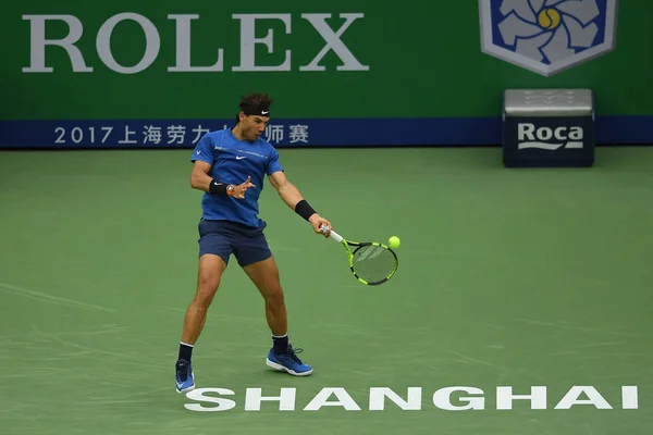 Rafael Nadal Aus Spanien Trifft Viertelfinale Des Shanghai Rolex Masters — Stockfoto