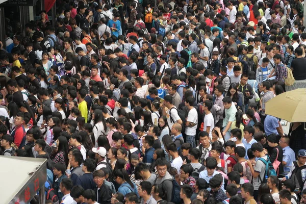 Chinese Passengers Crowd Zhegnzhou Railway Station Ahead National Day Mid — Stock Photo, Image