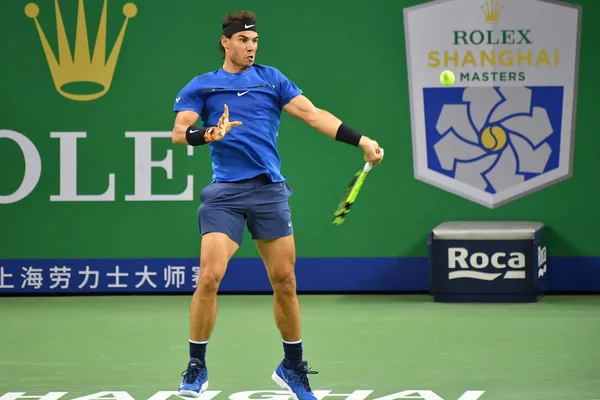 Rafael Nadal Spanien Återgår Ett Skott Till Jared Donaldson Förenta — Stockfoto