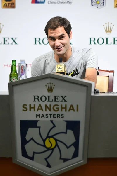 Sviçreli Tenisçi Roger Federer Shanghai Rolex Masters Tenis Turnuvası Shanghai — Stok fotoğraf