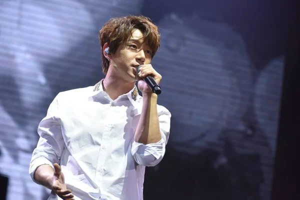 Cantante Surcoreano Hwang Chi Yeul Actúa Concierto Mini Hong Kong — Foto de Stock