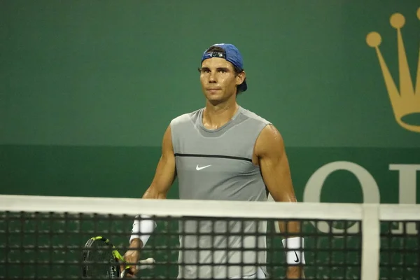 Tenista Español Rafael Nadal Participa Una Sesión Entrenamiento Para Torneo —  Fotos de Stock