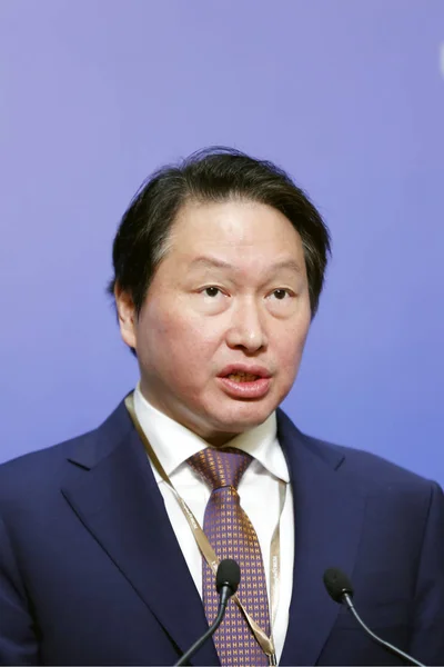 Fil Gruppens Ordförande Och Chey Tae Vann Deltar Konferens Shanghai — Stockfoto