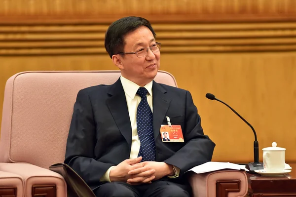 Han Zheng Secretaris Van Het Shanghai Gemeentelijk Comité Van Communistische — Stockfoto