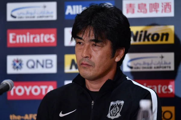 Entrenador Takafumi Hori Urawa Red Diamonds Japón Asiste Una Conferencia — Foto de Stock