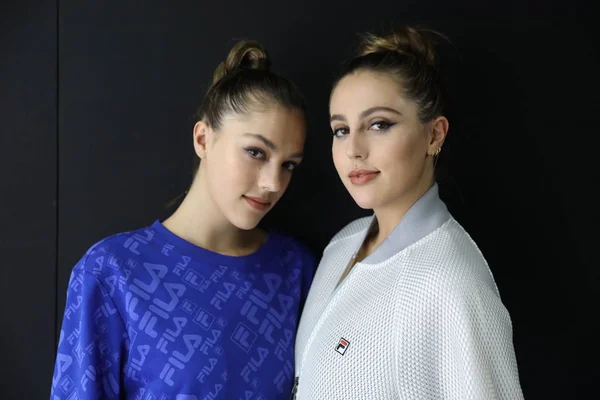 American Actor Filmmaker Sylvester Stallone Daughters Sistine Rose Stallone Left — Stock Photo, Image