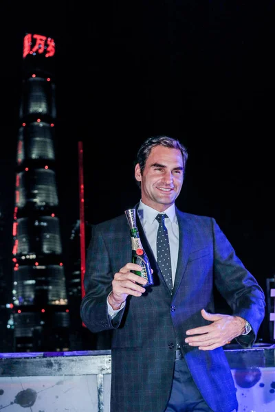 Schweizisk Tennisspelare Roger Federer Poserar Moet Och Chandon Part Shanghai — Stockfoto