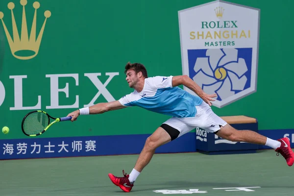 Ryan Harrison Van Verenigde Staten Teruggegaan Een Schot Zhang Van — Stockfoto