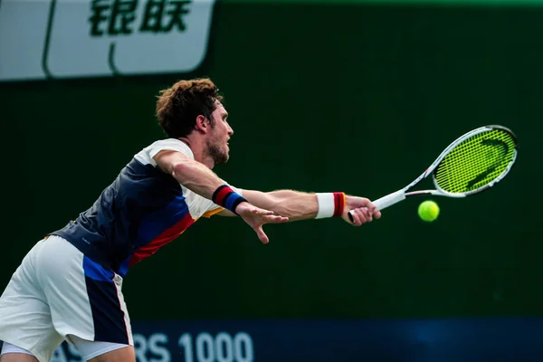 Mischa Zverev Alemanha Retorna Tiro Para Jan Lennard Struff Alemanha — Fotografia de Stock