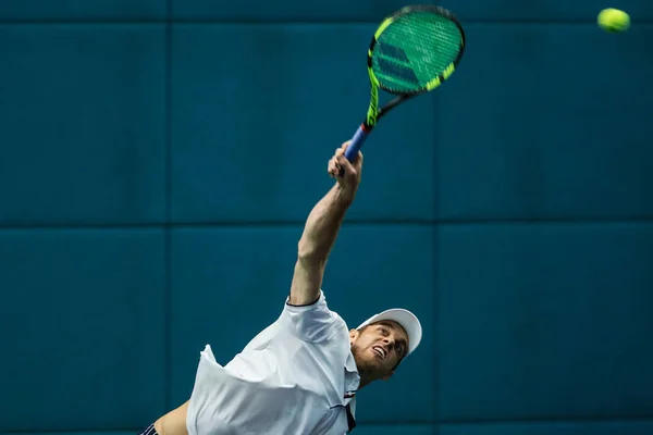 Sam Querrey Des États Unis Retourne Tir Frances Tiafoe Des — Photo