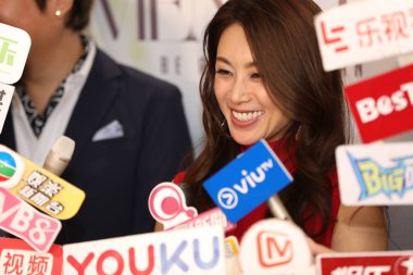 Japanese singer and actress Noriko Sakai attends a press conference for her concert 