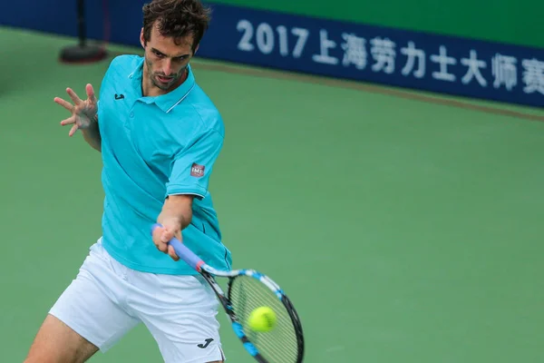 アルバート ラモス スペインの Vinolas に戻りますショット ドイツの 月レナード Struff 男子シングルスの彼らの第 ラウンドの試合で — ストック写真