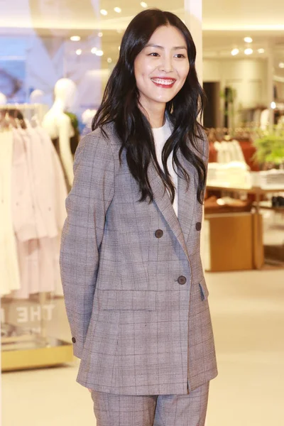 Chinese Model Liu Wen Attends Promotional Event City Shanghai China — Stock Photo, Image