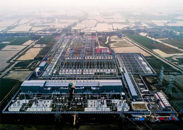Vue Générale Une Station Conversion Projet Ximeng Taizhou 800Kv Uhvdc — Photo