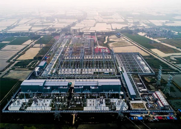 Allmän Bild Omvandlare Station Ximeng Taizhou 800Kv Uhvdc Hög Spänning — Stockfoto