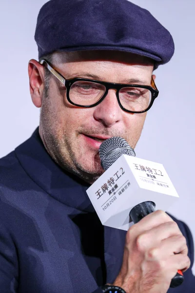 Produtor Diretor Cinema Britânico Matthew Vaughn Participa Uma Conferência Imprensa — Fotografia de Stock