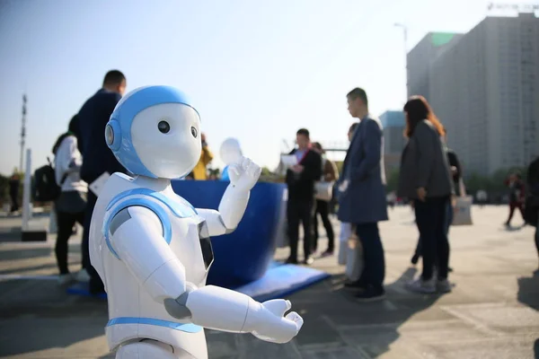 Micro Robot Greets Visitors First Iflytek 1024 Global Developer Festival — Stock Photo, Image