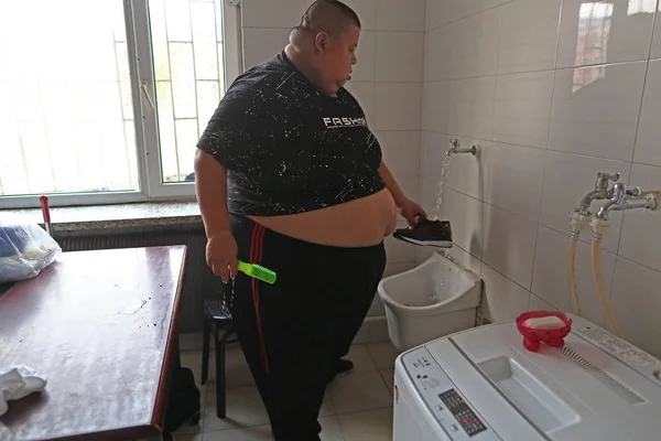 Sun Hongtao Den 240Kg Pensionerad Judo Mästare Från Henan Provinsen — Stockfoto