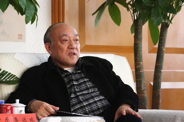 Guanqiu Prezes Wanxiang Group Uczęszcza Wywiad Wenzhou Miasta Wschodniej Chińskiej — Zdjęcie stockowe